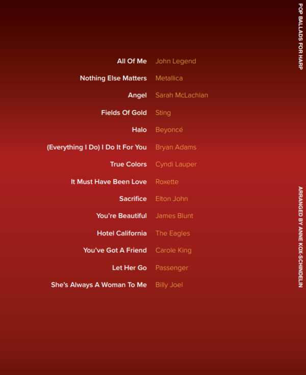 Pop Ballads For Harp Anne KoxSchindelin Harfe